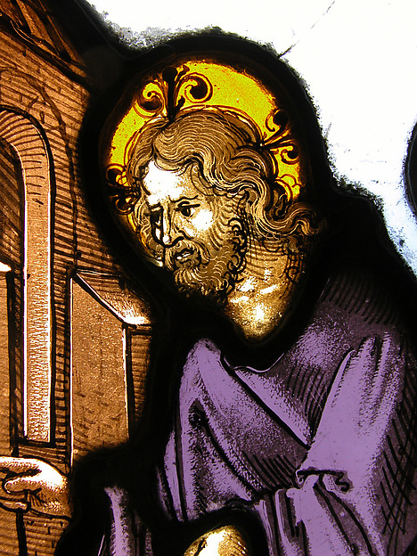 Roundel with Christ Healing the Blind Man