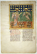 Leaf from a Beatus Manuscript: the Fourth Angel Sounds the Trumpet and an Eagle Cries Woe