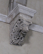 Corbel with Animal Mask of Wolf