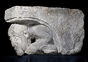 Corbel with Crouching Woman Clutching her Long Hair