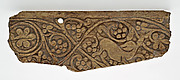 Plaque Decorated with Stylized Vine Scroll and a Deer