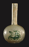 Flask with Green Cameo Decoration