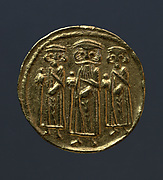 Dinar of Byzantine Type with Arabic Inscriptions
