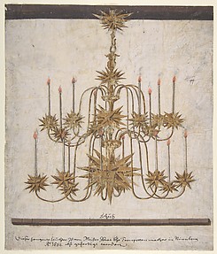 Design for a Chandelier with Sixteen Candles
