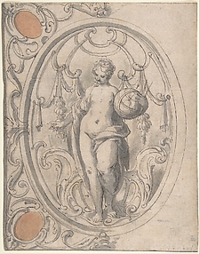 Design for an Ornamental Panel with the Figure of Astronomy