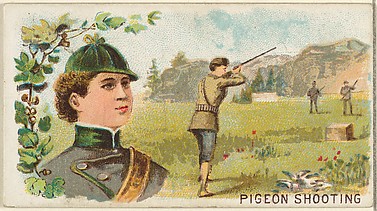 Pigeon Shooting, from the Games and Sports series (N165) for Old Judge Cigarettes