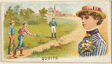 Quoits, from the Games and Sports series (N165) for Old Judge Cigarettes