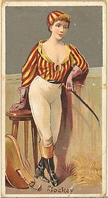Jockey, from the Occupations for Women series (N166) for Old Judge and Dogs Head Cigarettes