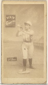 1st Base, from the Girl Baseball Players series (N48, Type 2) for Dixie Cigarettes