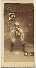 Catcher, from the Girl Baseball Players series (N48, Type 2) for Virginia Brights Cigarettes