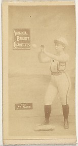 1st Base, from the Girl Baseball Players series (N48, Type 2) for Virginia Brights Cigarettes