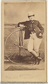 Card 18, from the Girl Cyclists series (N49) for Virginia Brights Cigarettes