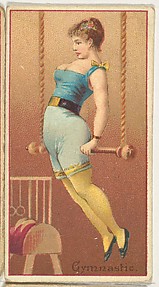 Gymnastic, from the Occupations of Women series (N502) for Frishmuth's Tobacco Company
