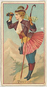 Tourist, from the Occupations of Women series (N502) for Frishmuth's Tobacco Company