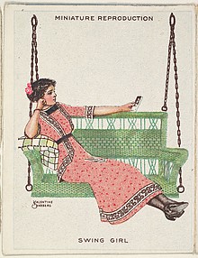 Card 313, Swing Girl, from the series 