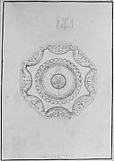 Design for WIthdrawing Room Ceiling at Hagley Park, Staffordshire