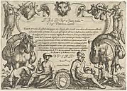 Frontispiece with Hunters, Dogs and Horses from a Set of Ten Hunting Scenes (1609)
