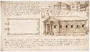 Recto: Temple Types: in Antis and Prostyle (Vitruvius, Book 3, Chapter 2, nos. 2, 3); Verso: Temple Types: Peripteral (Vitruvius, Book 3, Chapter 2, no. 5).
