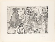 A Muskateer Seated at the Table with a Young Boy Recalling his Life, from 347 Suite