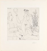 A Painter before one of Raphael's Three Graces and a Woodsman in a Party Hat, from 347 Suite