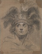 Head of a woman as America