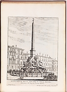 Altra Veduta della Fontana in Piazza Navona [Fontana dei Quattro Fiumi]. From 'La Fontane di Roma nelle Piazze e Luoghi Publici (...)'.