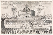 The Girandola at the Castel Sant'Angelo, Rome, 1692