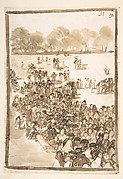 Crowd in a Park, from Images of Spain Album (F), page 31