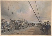 Deck of Great Eastern, aft, the paying out machinery