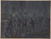 A Night Scene. The cable entangled and nearly broken, July 18th, 1866