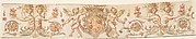 Frieze with Medici Coat of Arms and Putti (Embroidery Design?)