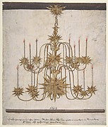 Design for a Chandelier with Sixteen Candles