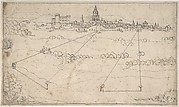 Perspectival Study with a View of a Medieval City