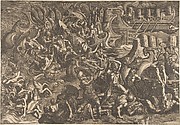 Naval Battle Between Greeks and Trojans