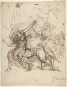 Falstaff with Mrs. Ford and Mrs. Page  (from William Shakespeare, The Merry Wives of Windsor, act 5, scene 5)