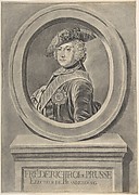 Portrait of Frederick II of Prussia, after Antoine Pesne