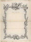 Design for a frame with Eagles and Trophies