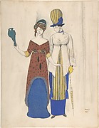 Two female haute couture figures