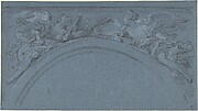 Design for two spandrels with winged figures