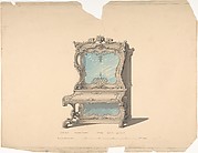 Design for Cabinet Pianoforte, Louis Quinze Style