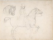 Man on Horseback, and Study of Horse's Head