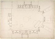 Plan and Elevations of a Music Room