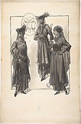 Designs for Three Women's Dresses