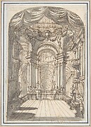 Perspectival Sketch for a Palace Interior.