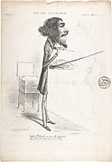 Caricature of Eugène Delacroix Painting Medea about to Kill Her Children