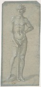 Standing Youth Holding a Club (recto); Temptation of Adam and Eve (verso)