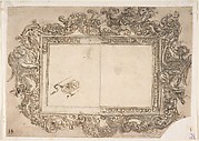 Ornamental Picture Frame Decorated Alternatively with Putti, Angels, Volutes and Garlands