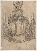 Designs for a Funerary Monument with Stairs (Recto). Various Funerary Monument Designs (Verso).