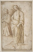 Two Figures of Angels Standing