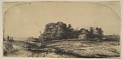 Landscape with a Haybarn and a Flock of Sheep